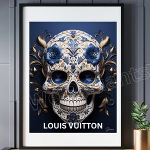 Louis Vuitton Day of the Dead Print Wall Art Poster Wall Decor LV Print  11x14